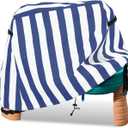 Kids Water Table Cover, Outdoor Heavy 600D Waterproof Anti-UV Dustproof Kids Water Play Table Cover, Compatible with Step2 Rain Showers Splash Pond Toddler Water Table, Blue Striped, Cover Only