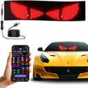 LED Sign for Car Devil's Eyes Light for Windshield APP Control Scrolling Display Custom Sign DIY Programmable Flexible USB 5V LED Name Sign for Window Ads (15 * 4in)