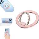 AUROX Magnetic Phone Ring Holder for Magsafe Phone Grip Adjustable Magnetic Phone Grip Kickstand for MagSafe Accessories Finger Ring Grip Stand for iPhone 16/15/14/13/12 Series (Pink)