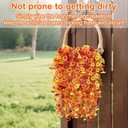 Artificial Hanging Flowers for Outdoor Fall Decoration, 6Pcs Faux Silk Daisy UV Resistant Look Real for Outside Home Indoor Planter Porch Window Yard Mums Autumn Decor (Yellow Sunset Orange)