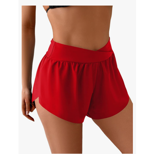 Eomenie Women's Swim Board Shorts High Waisted Bathing Suit Bottom Flowy Swim Trunks Swimsuit Bottom with Built-in Brief, XL