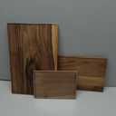 Walnut Wood Cutting Boards Set Non Toxic, Solid Wood Cutting Board with Juice Groove - Wooden Charcuterie Boards for Serving Food - Wooden Chopping Board Set Premium Dark Hardwood Wedding Gifts