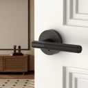 Asidrama 4 Pack Oil Rubbed Bronze Privacy Door Handles, Door Lever with Door Knobs Indoor for Bedroom or Bathroom, Heavy Duty Door Handles Interior with Locks for Left Right Sided Doors