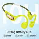 LOBKIN Bone Conduction Headphones Bluetooth 5.4, Open Ear Headphones with Mic, Wireless, 10H Playtime, IPX5 Waterproof Sports Headphones for Running, Ski, Cycling, Workout, Yellow