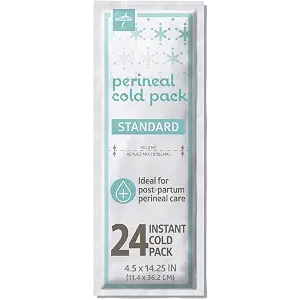 Medline Perineal Cold Packs for Postpartum Care (24 Count) Each Absorbent Pad is 4.5" x 14.25" Perfect for your After Delivery Postpartum Essentials Kit