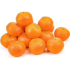 Toopify 16 Pcs Artificial Oranges, Decorative Fake Oranges for Decoration Lifelike, Realistic Fake Fruit Oranges for Christmas Home Kitchen Festival Party Decoration