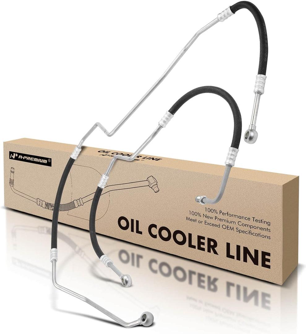 A-Premium Inlet & Outlet Automatic Transmission Oil Cooler Line Hose Assembly Compatible with Mercedes-Benz ML320 1998-2003 ML350 2003-2005 2-PC Set