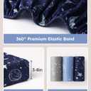 Unnivoll Baby Crib Sheets for Boys Girls, 28x52x8in Fitted Crib Sheet Neutral 3 Pack for Standard Crib and Toddler Mattress, Breathable Soft Microfiber Baby Sheet Blue Gray Planet