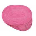 Noctiflorous Oval Braided Placemats Set of 8 Woven 12x18 Inch Non Slip Washable Heat Resistant Place Mats Tablemats for Dining Kitchen Party Daily Table Decor Dinner Mats (Hot Pink, 8)