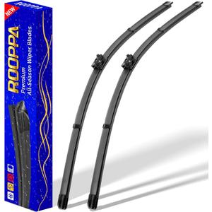 2 wipers Replacement for 2015-2020 MBZ C class and GLC class W205 C205 A205, Windshield Wiper Blades Original Equipment Replacement - 22"/22" (Set of 2)