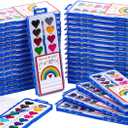 36Pack Heart Watercolor Paint Set with Paintbrush for Kids, Valentines Day Gifts for Kid Prizes Exchange Gifts Valentines Party Favors for Preschool Classroom School