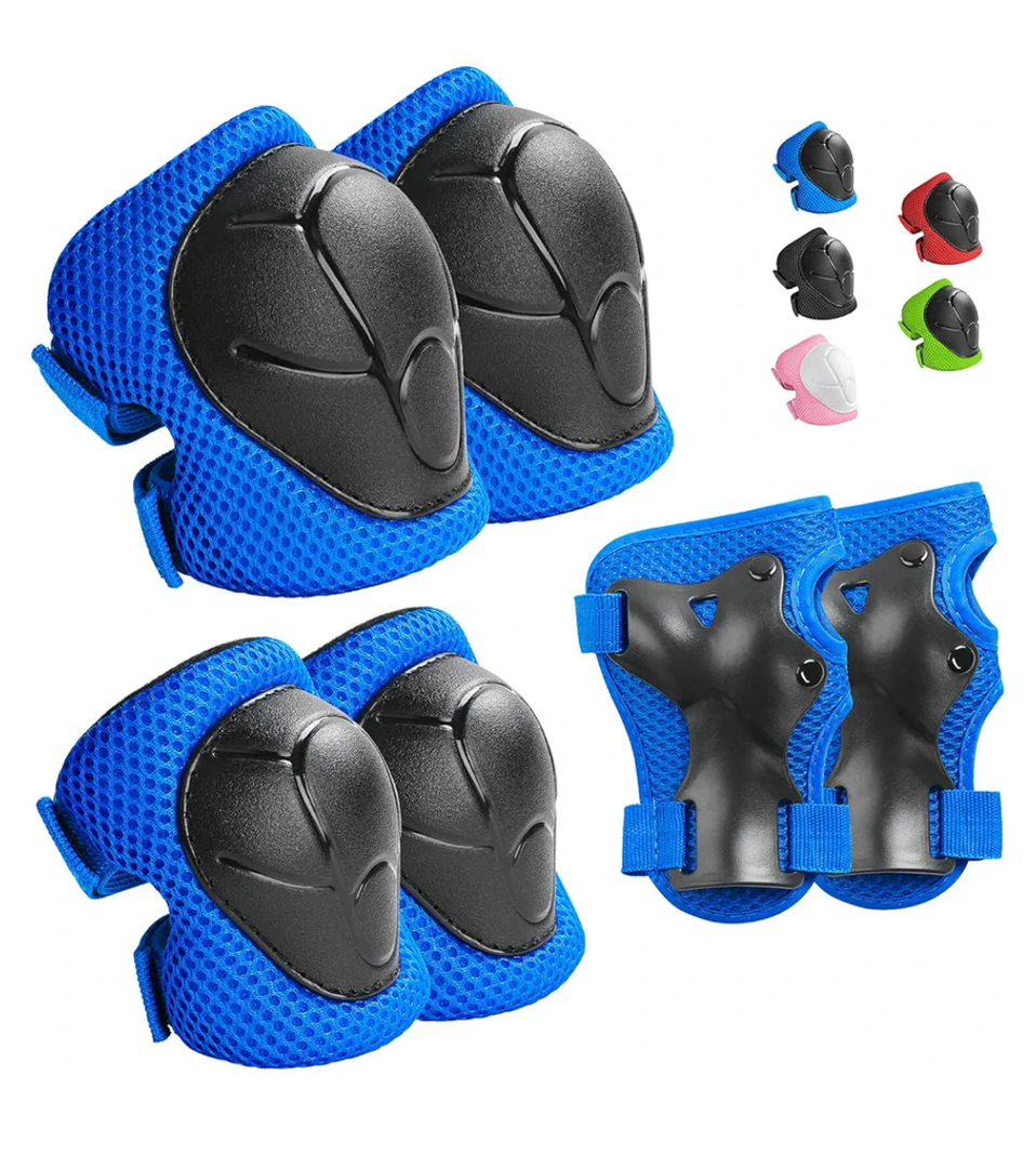 Kids Protective Gear Set Knee Pads for Kids 3-14 Years Toddler Knee and Elbow Pads with Wrist Guards 3 in 1 for Skating Cycling Bike Rollerblading Scooter S(3-8years)
