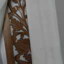 Deco 79 Wooden Floral Handmade Home Wall Decor Intricately Carved Acanthus Wall Sculpture, Wall Art 12" x 1" x 36", Brown