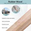 3.5" x 47" Rubber Wood Stair Newel Post with a Single Groove Notched Newel Wood Balusters for Staircase Indoor and Outdoor Railing Newels for Stair Handrails (2)