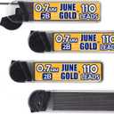 June Gold 440 Pieces, 0.7 mm 2B Lead Refills, 110 Pieces Per Dispenser, Medium Thickness, Break Resistant Lead/ Graphite (Pack of 4 Dispensers)