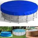 Evoio 15Ft Round Pool Cover for Above Ground Inground Pools, Swimming Pool Cover Protector with Drawstring, Waterproof & Dustproof Cover for 6 8 10 12 15 Foot Hot Tub SPA Metal Frame Inflatable Pools