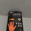 TitanFlex Heavy Duty Industrial Orange Nitrile Gloves, 8-mil, Gloves Disposable Latex Free with Raised Diamond Texture Grip, Powder Free, Rubber Glove, Mechanic Gloves, 100-ct Box (Large)