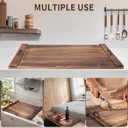 Gas Stove Top Cover with Handles, Wooden Noodle Board for Electric Gas Stovetop, 30 x 22 Inches, Brown