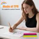 2 x AmoreAngel Crafts 1Big Block Rainbow Pencil Erasers, Large Erasers, Dividable into Small Pieces for Detailing, Sketching, and Office Use