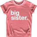 Big Sister Shirt Outfit Announcement Toddler Sibling Reveal 6Y