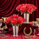 XunYee 18 Pcs Derby Day Party Decorations Horse Racing Centerpieces Run for the Roses Decor with 12 oz Mint Julep Cups Derby Roses Horse Race Party Supplies for Home Bar Restaurant Table