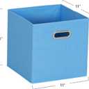 Household Essentials 6 ct Open Fabric Cube Storage Bins, Carolina Blue