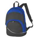 Hit Curved Backpack, 5-Pack – Lightweight Everyday School & Travel Bags, Blue & Black, 16” x 14”