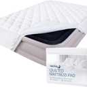 Queen Mattress Pad Thick Quilted Mattress Topper, Air Mattress Cover, Super Soft Breathable and Noiseless Down Alternative Fiber Extra Thick Mattress Pad with Deep Pocket Fits up to 23 Inch Mattress