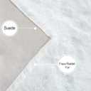 ORINOVA White Faux Rabbit Washable Fur Area Rugs Circle Rugs for Living Room Bedroom Teen Room Fluffy Area Rug 3ft Round Rug