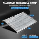 Aluminum Threshold Ramps for Doorways, 31" L x 25.4" W, Wider Platform Anti-Slip Portable Ramps for Wheelchairs, Door Threshold Ramp for Wheelchair, Scooter, Strollers, Cart, Walkers, Pets