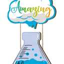 Classroom Door Decor,Amazing Things Happen Here Sign,Science Classroom Decor,Science Door Sign,Chemistry Decoration Laboratory,Blue Measuring Cup Wall Sign with Inspiring Quotes,School Plaque