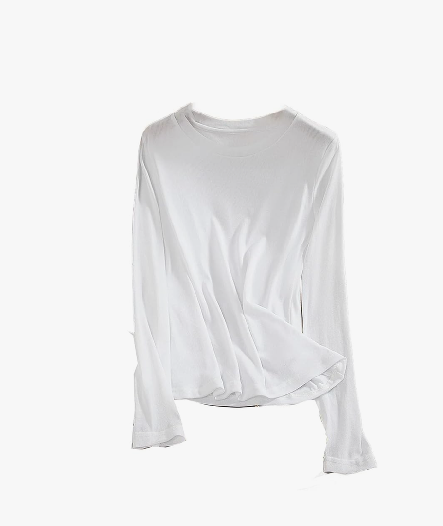 Stretch Mesh T-Shirt Women's Long Sleeve Round Neck Slim Fit T-Shirt Women's Basic Simple T-Shirt Tops,XL
