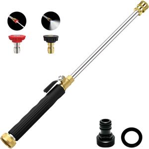 Jet Nozzle 2-in-1 High Pressure Power Washer, 2-in-1 Garden Jet Nozzle Spray with Quick Connectors, Multiple Nozzle Tips (Pink)