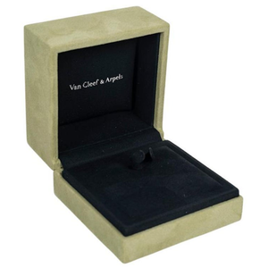 Van Cleef & Arpels Genuine Bracelet/Necklace Empty Case Green Suede VCA Jewelry Box 