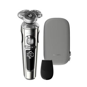Philips Norelco S9000 Prestige Rechargeable Wet & Dry Shaver with Precision Trimmer and Premium Case, SP9820/87 (Silver)