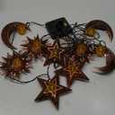 Tryme Solar Wind Chimes for Outside with Sun Moon Star Solar Hanging Lights Windchimes Outdoors Garden Decor Gifts for Mother, Grandma, Sister