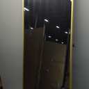Full Length Mirror with Stand, 56"x15" Arched Full Body Mirror, Large Stand Up Aluminum Frame Floor Freestanding Hanging Leaning Mounted for Bedroom Living Room Entryway Gold