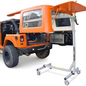 Hard Top Removal Lift for Wrangler 2007-present JL/JLU/JK/JK/CJ 2 & 4 Doors One Person Operation Heavy-Duty Hardtop Remover Car Roof Hoist, Easy Installation, No Ceiling. Patent Pending (Grey)