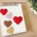 4 x Personalized Leather Heart Bookmark with Initial, Cute Letters Custom Corner Book Mark for Reading Women, Student, Book Lovers, Teacher Appreciation Gifts, Book Accessories (E)