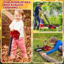 Arrowbash 3-in-1 Kids Gardening Toy Set, Toy Leaf Blower & Chainsaw & Push Lawn Mower with Realistic Sound, Outdoor Backyard Play Educational Learning Birthday Summer Gift for 3-8 Boys Girls, Large