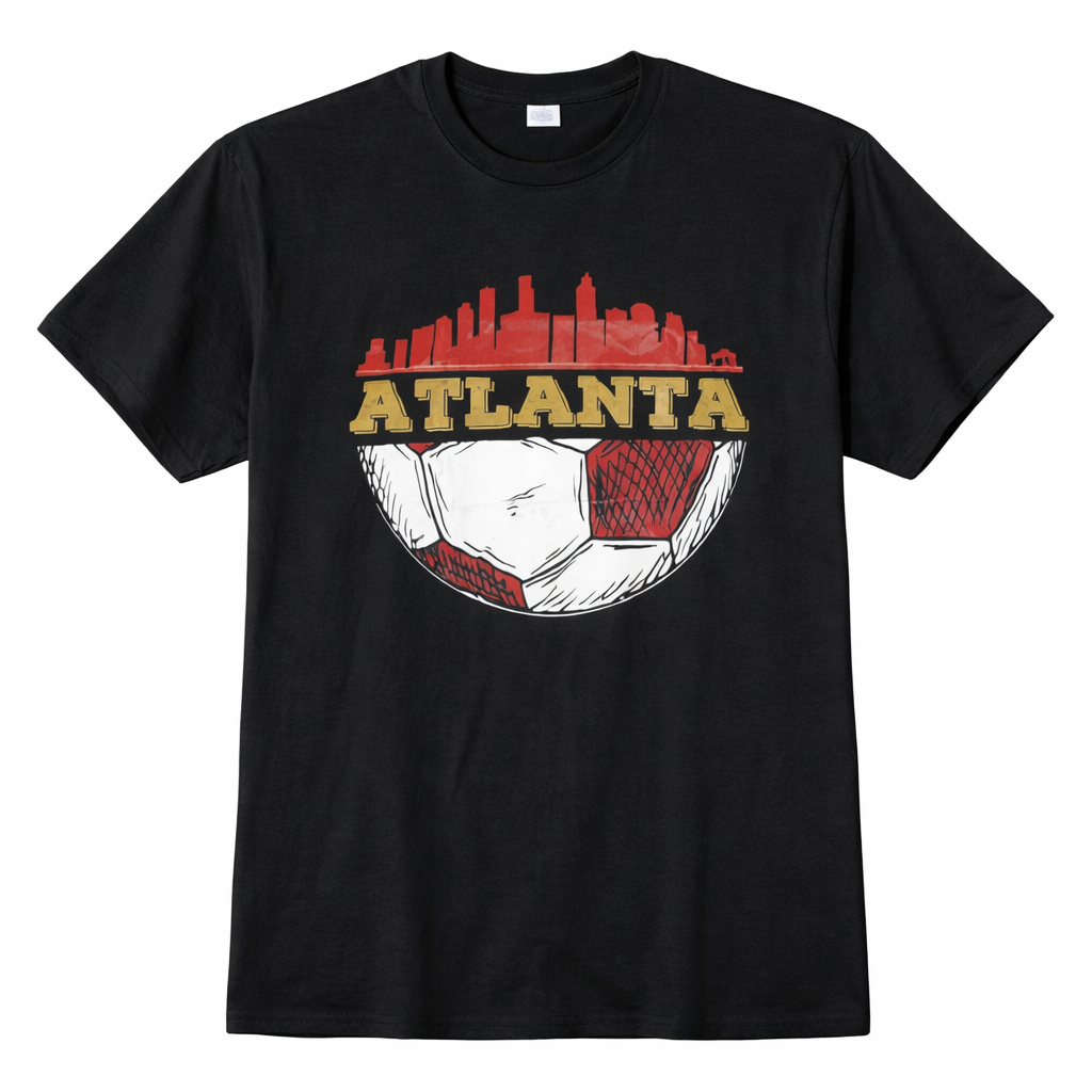 Atlanta Skyline Shirt Atlanta Soccer Tee Kids Futbol Gifts TShirt Size M