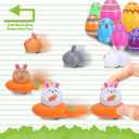 12 Pack Prefilled Easter Eggs With Toys, Pull Back Rabbit Carrot Car Easter Basket Egg Hunt Stuffers, Pre Filled Easter Eggs Fillers for Kids Gifts Party Favors, Goodie Bag Stuffer, Easter Prizes