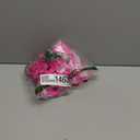 Blooming Jelly Women's Bikini Set Two Piece Swimsuit Modest Bathing Suit Petal Hollow V Neck Top String Mid Rise Bottom Swimming Suit (Hot Pink, Small)