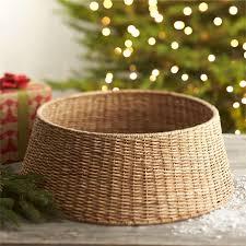 OIAHOMY Christmas Tree Collar, Wicker Holiday Tree Skirt & Stand Base Cover,Paper Rope Christmas Decor, Natural27 inch