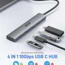 Acer USB C Hub, 10Gbps Type C Splitter with 4 USBC 3.2 Port, High Speed Type C Multiport Adapter for iPad MacBook Pro, iPhone 16/15, Surface Pro and MoreNot Support Monitor or Charging
