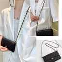 Bag Leather Chain Strap for Handbag Replacement,Purse Chain Shoulder Straps Crossbody (BLACK-120CM) (47in)