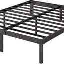 Full Size Bed Frame 14 Inch Metal Bed Frames Full No Box Spring Needed Heavy Duty Easy Assembly Noise Free 4003-14B