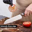 SHI BA ZI ZUO Meat Cleaver Set, 2 Pieces Professional Butcher Knife and Chef Knife Bone Chopper Perfect for Restaurants and Home Kitchen Use
