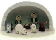 Alaska Eskimo Nativity Mini Igloo Set 8 Piece