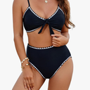 Blooming Jelly Womens String Bikini Sets Sexy Two Piece Swimsuits Cheeky Color Block Bathing Suits Triangle Swimwear ,Size -XL, Black
